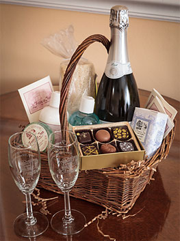honeymoon or anniversary basket