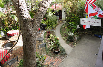The Courtyard from the Inn's 2nd floor balcony
