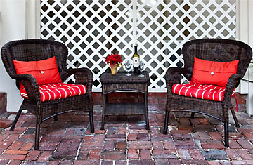 A cozy spot for our Garden Hideaway guests